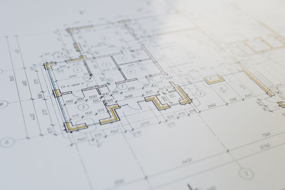 Architectural blueprint drawing